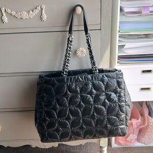 🖤Paris Hilton Carson Quilted Nylon Tote 3 Compartment Black 🎀 work